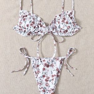 Floral bikini swimsuit